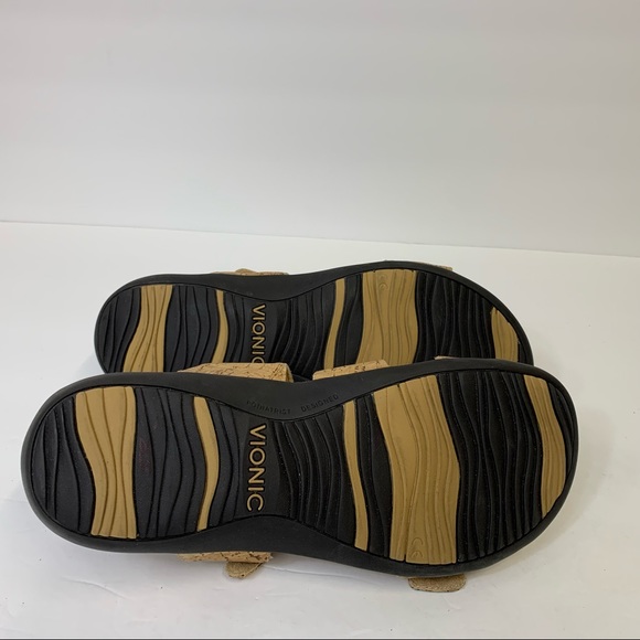 Vionic Paros Backstrap Sandals - Gold Cork 342 - Picture 9 of 9